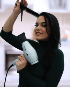 Tina, hairstylist and makeup artist
