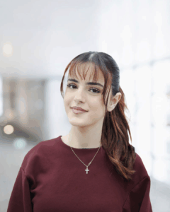 Julia, junior hairstylist and makeup artist