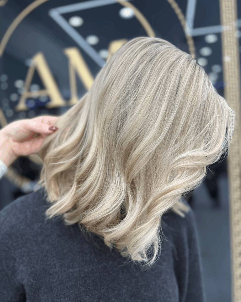 Ash-blonde highlights by Tina