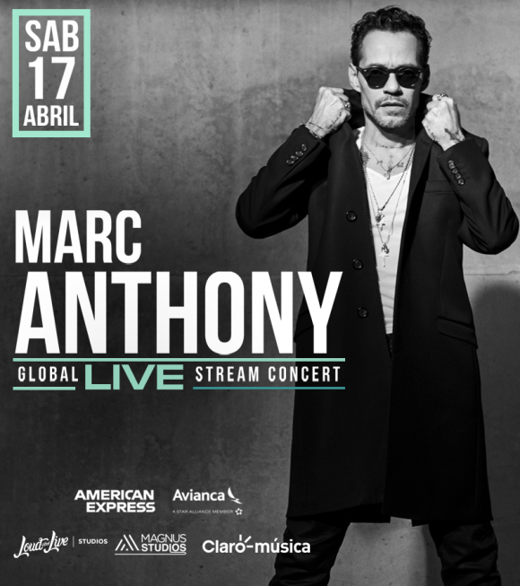 Marc Anthony Live Stream Concert flyer