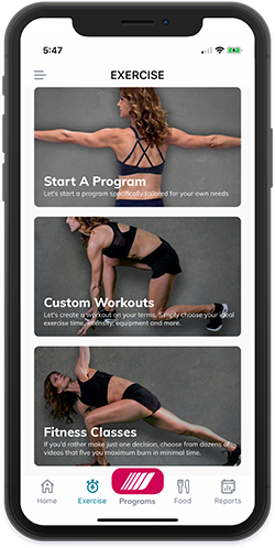 and/life app Exercise screen