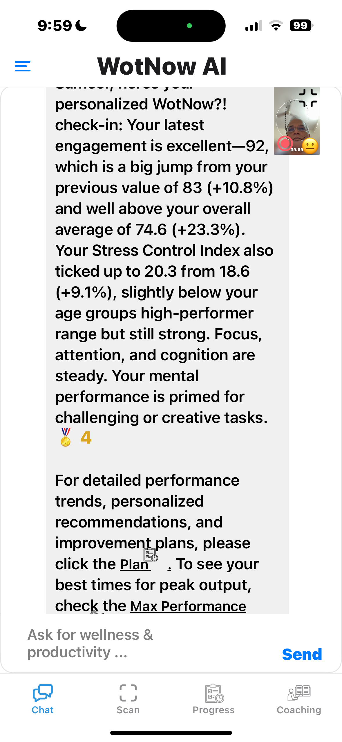 WotNow?! app screen measuring user engagement