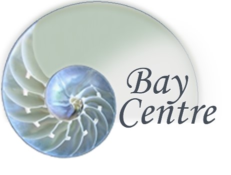 Bay Centre logo: a nautilus shell beside the Bay Centre wordmark