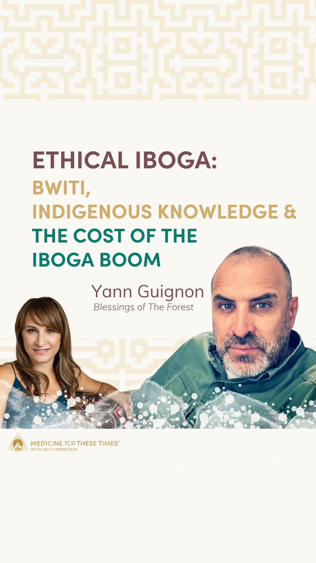 Podcast episode card: Ethical Iboga — Bwiti, Indigenous Knowledge and The Cost of the Iboga Boom, with guest Yann Guignon