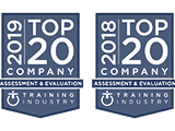 Training Industry Top 20 Assessment and Evaluation Company badge