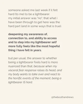 long reflection on what it means to be a lightbearer.