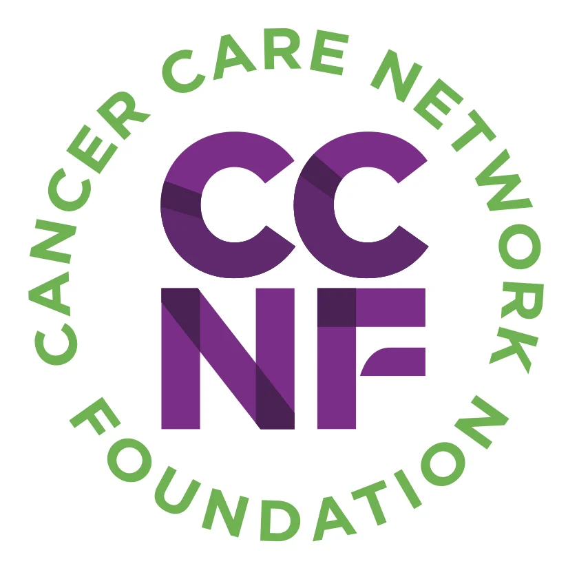Cancer Care Network Foundation circular logo with purple CCNF initials and green text ring