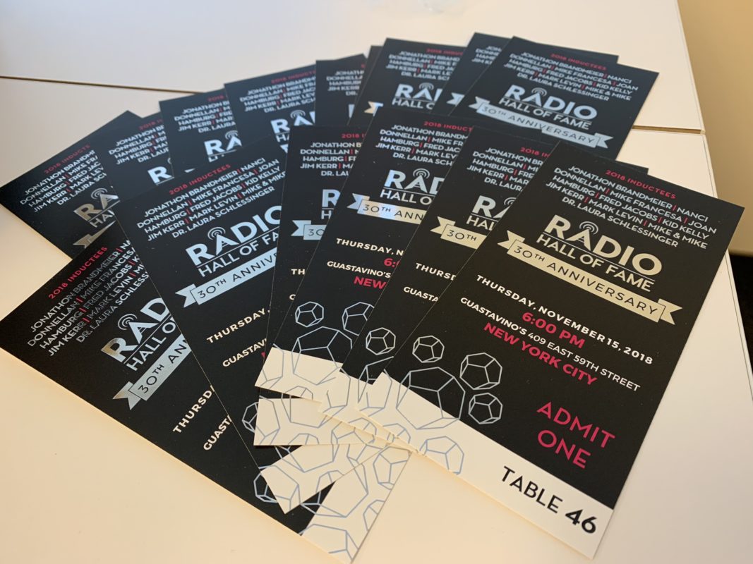 Fan-spread of Radio Hall of Fame 30th Anniversary event tickets