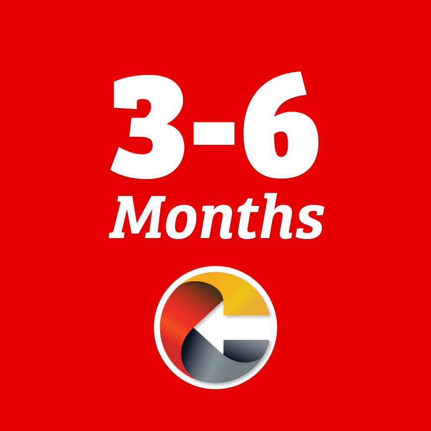 3 to 6 Months tier — red card with 3-6 Months