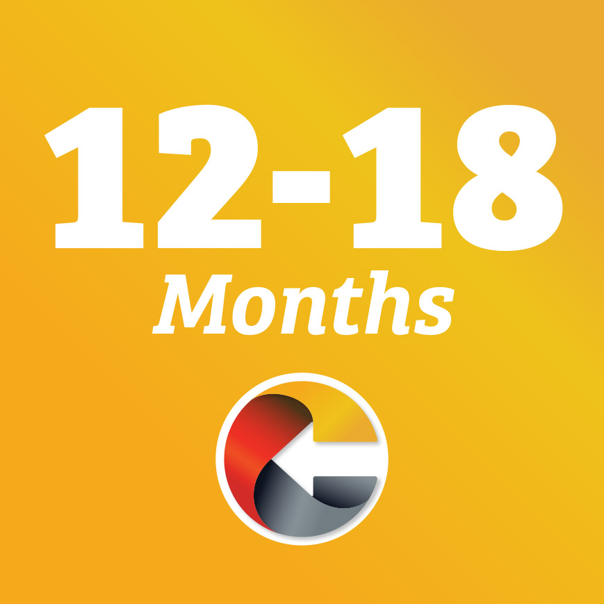 12 to 18 Months tier — gold card with 12-18 Months