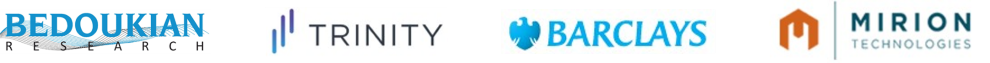 Client company logos: Bedoukian Research, Trinity, Barclays and Mirion Technologies