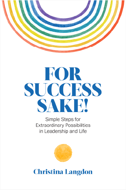 For Success Sake! book cover by Christina Langdon, rainbow arch design
