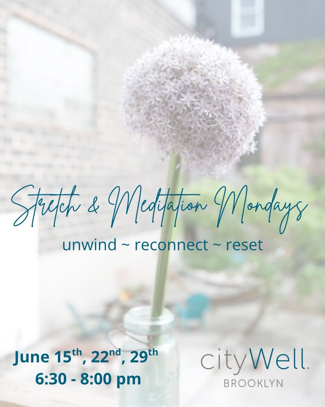 Stretch & Meditation Mondays event post