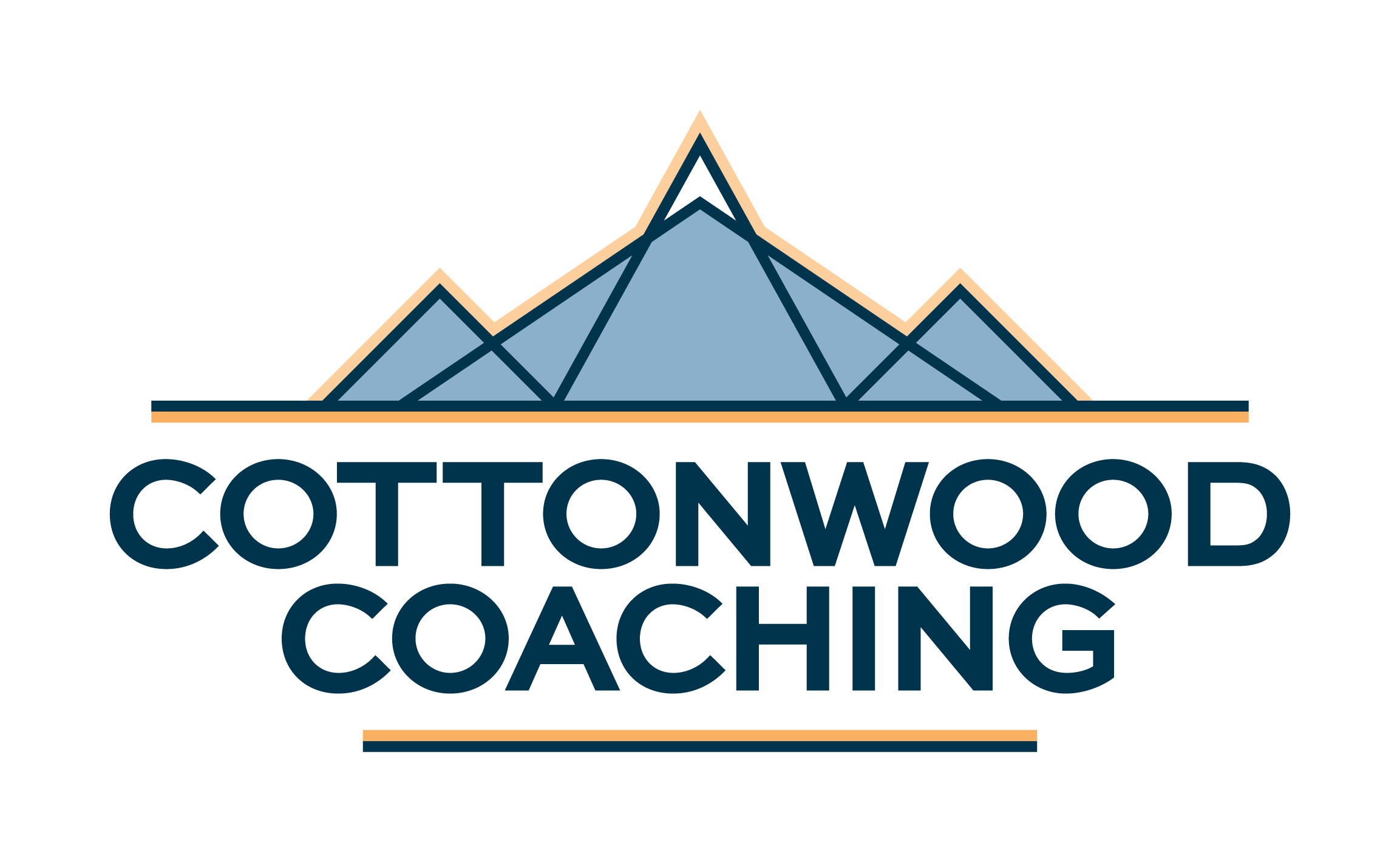 Cottonwood Coaching logo with geometric mountain