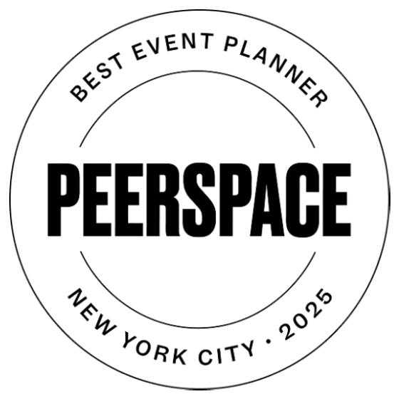 Peerspace Best Event Planner — New York City 2025 award badge