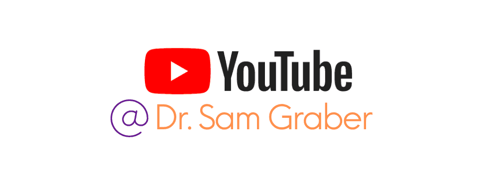 YouTube logo with @Dr. Sam Graber handle