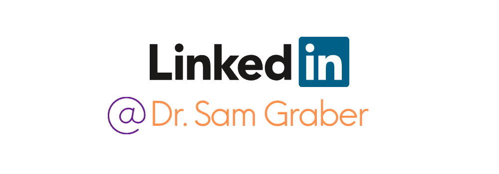 LinkedIn logo with @Dr. Sam Graber handle