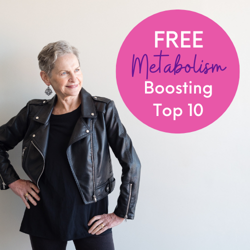 Dr. Sam Graber, an older woman with short grey hair in a black leather jacket, posing confidently