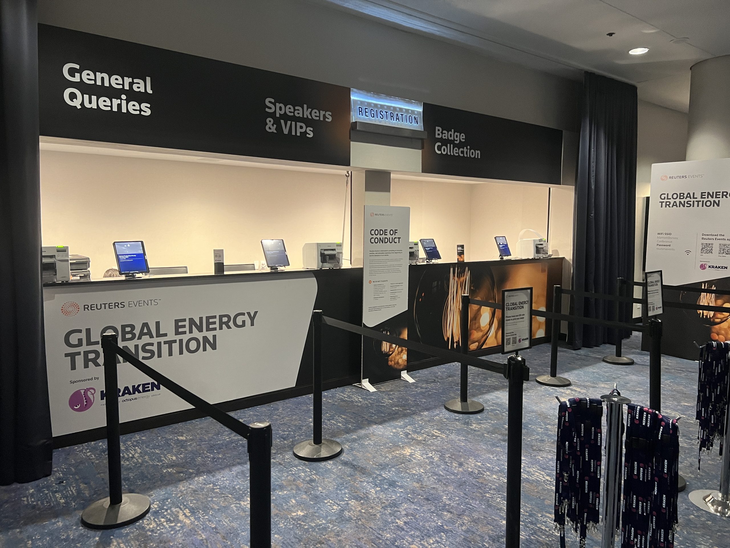 Reuters Events Global Energy Transition badge collection desks