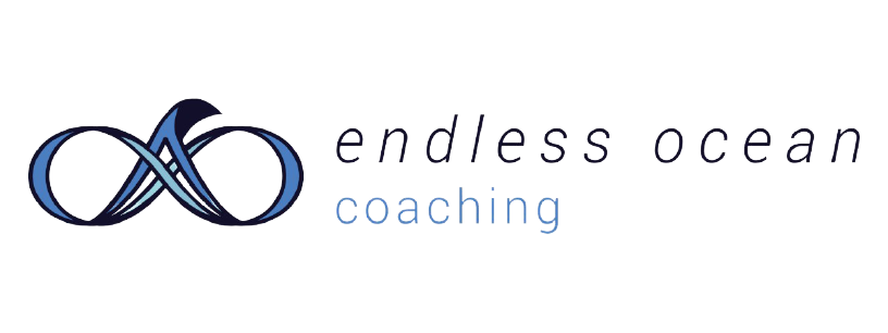 Endless Ocean Coaching logo — infinity-knot wave mark beside the wordmark