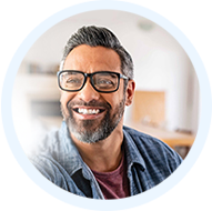 Man wearing Lyric invisible hearing aids