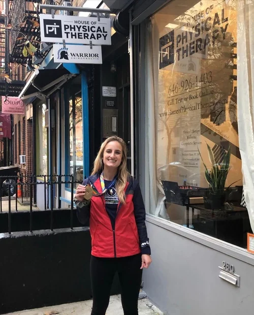 The House of Physical Therapy storefront signage on East 10th Street