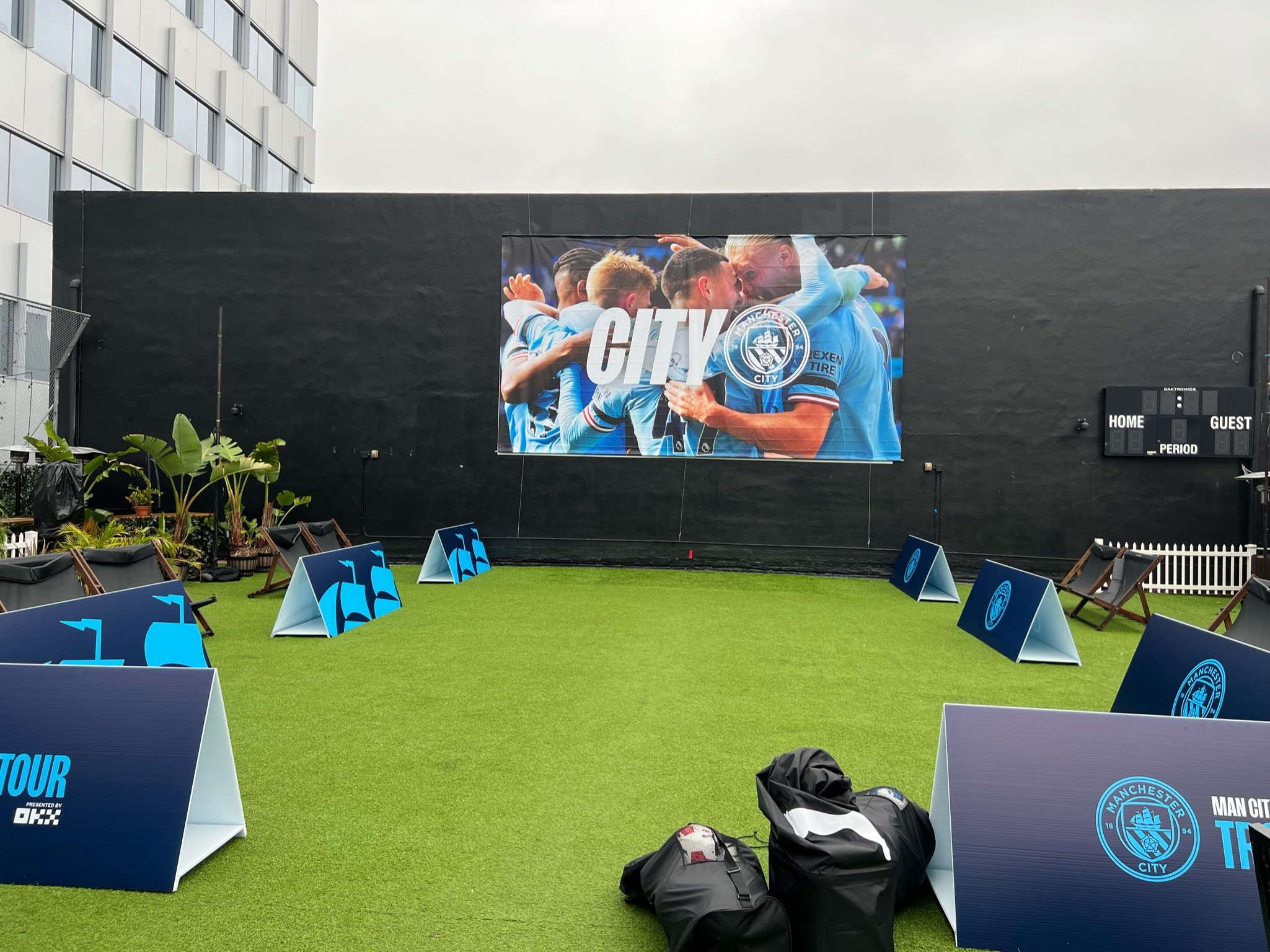 Man City branded activation space
