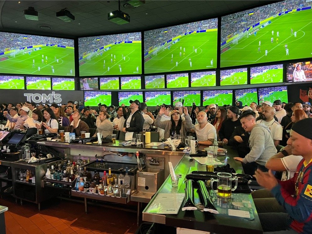 El Clásico watch party crowd