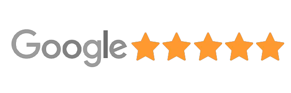 Five-star rating on Google