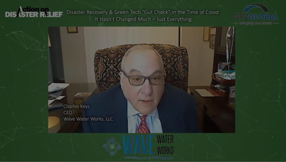 Charles Keys presenting “Disaster Recovery & Green Tech — Gut Check in the Time of Covid”