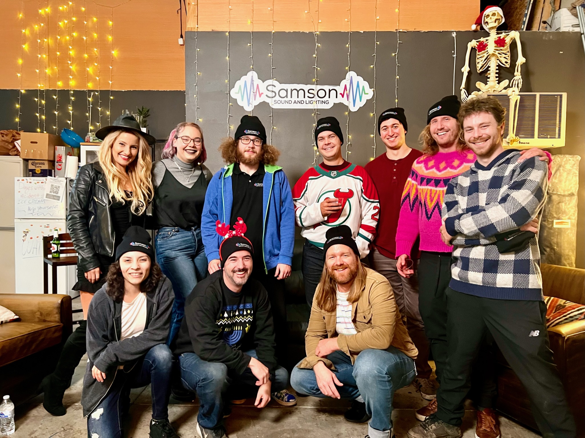 The Samson Sound and Lighting team group photo