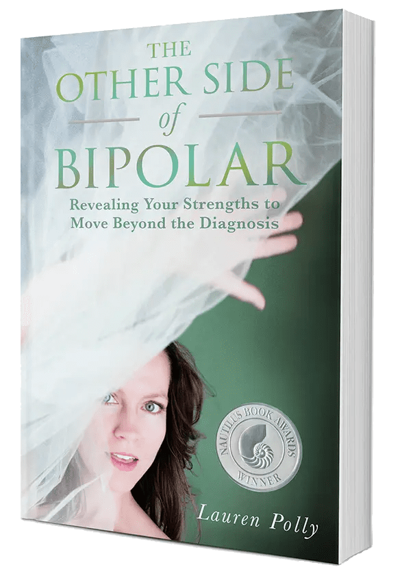 Cover of the award-winning book The Other Side of Bipolar by Lauren Polly, carrying the Nautilus Book Awards Winner medallion.