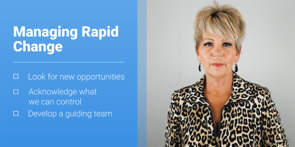 Managing Rapid Change slide featuring Dr. Linda Shell