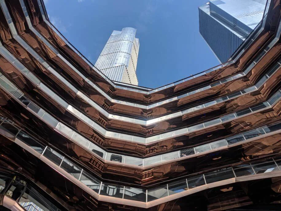 The Vessel at Hudson Yards, exterior of the stepped staircase structure