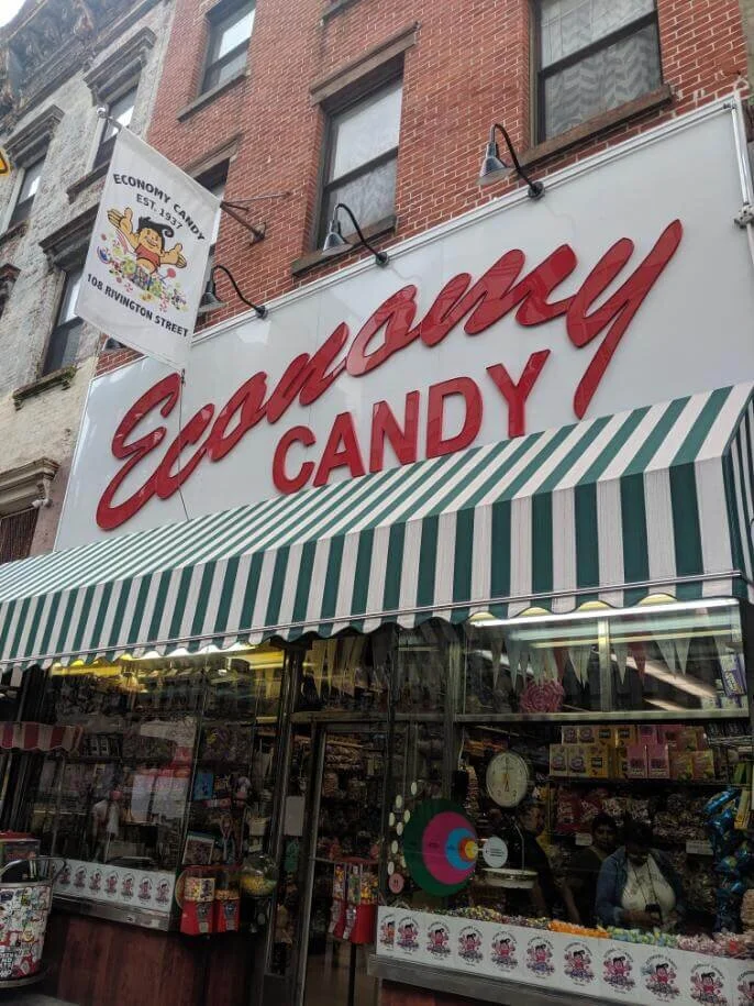 Economy Candy storefront on Rivington Street, Lower East Side