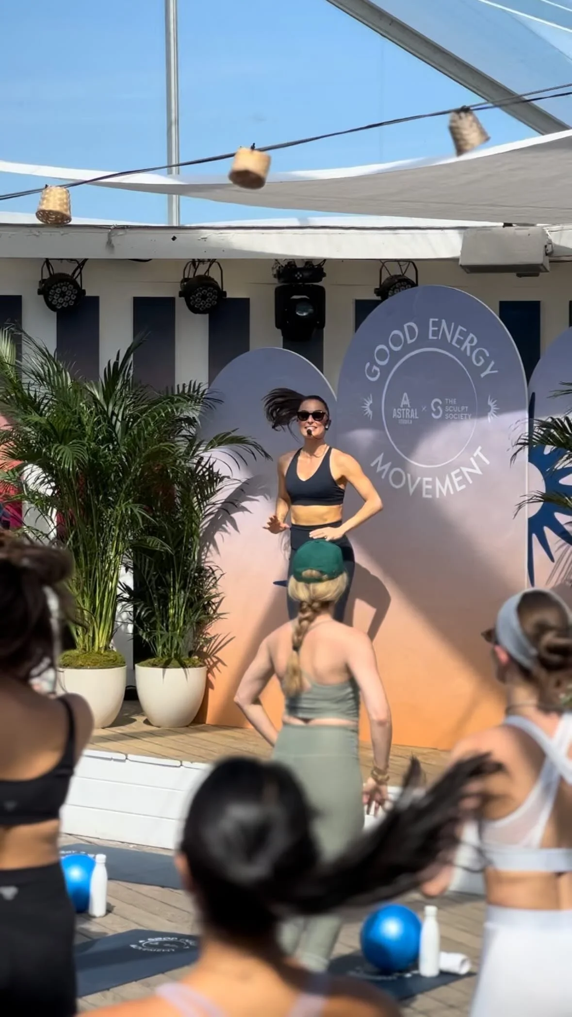 Astral Tequila x The Sculpt Society 'Good Energy Movement' fitness activation at The Surf Lodge, Montauk.