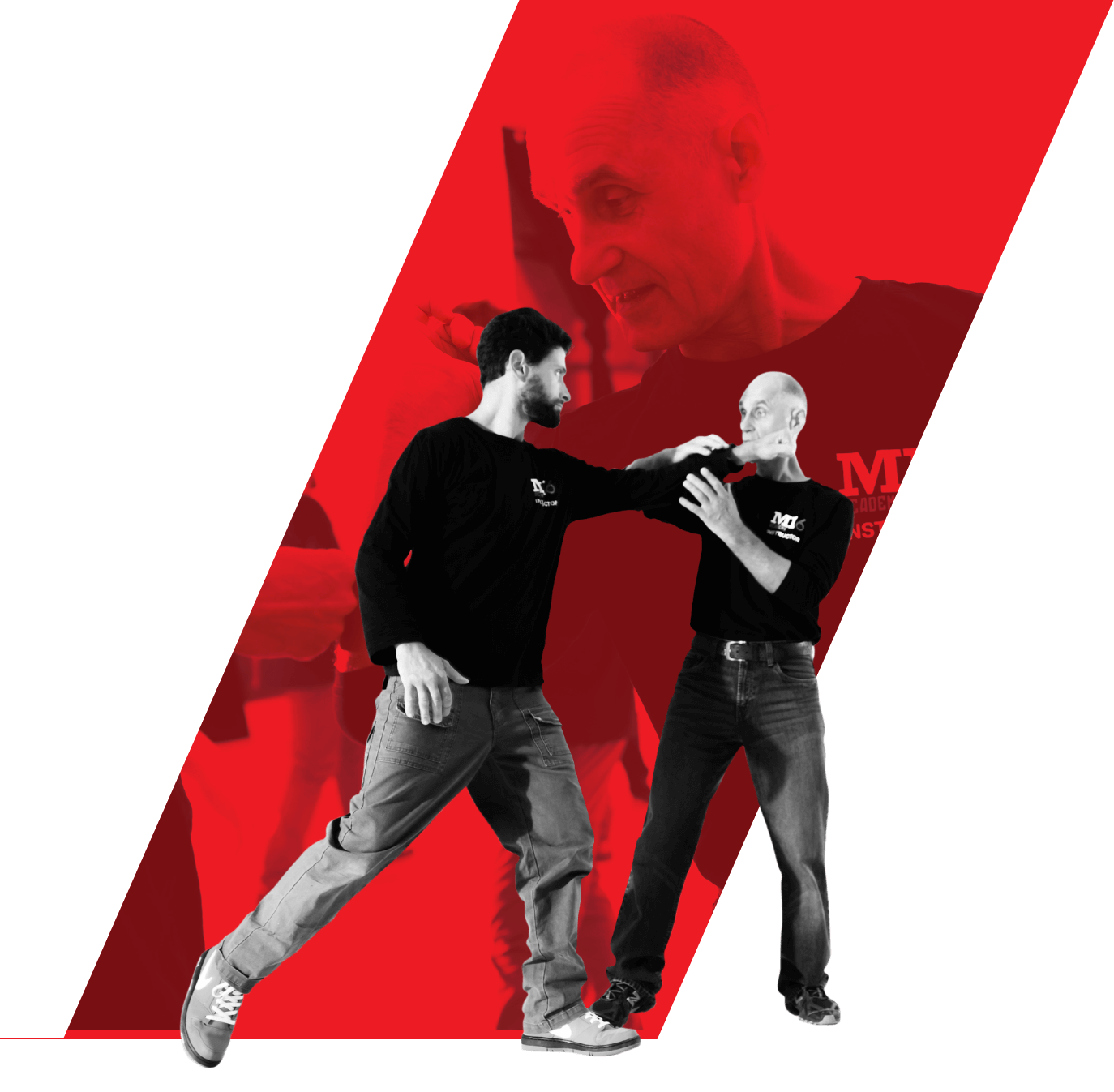 Two MI6 Academy instructors demonstrating a self-defense technique