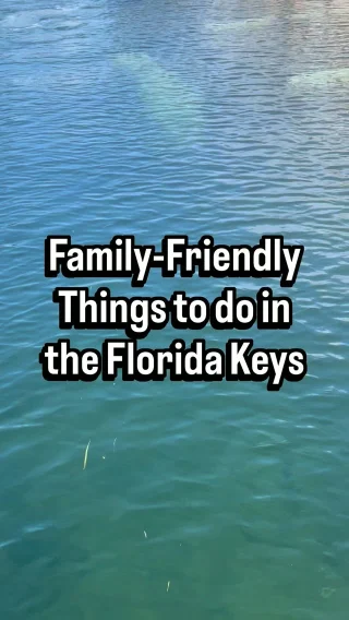 Instagram video: turquoise Florida Keys water with text Family-Friendly Things to do in the Florida Keys