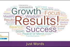 Word cloud with positive mindset terms