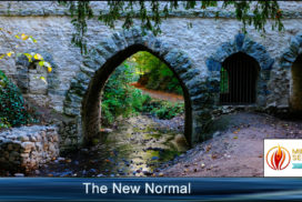 Stone arch bridge over a small stream