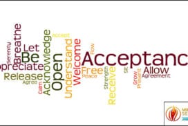 Word cloud of acceptance-themed words