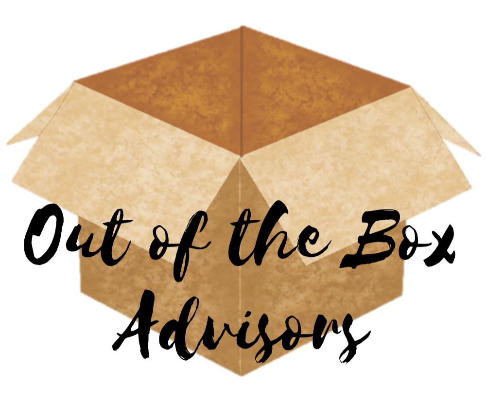 Out of the Box Advisors open cardboard box logo