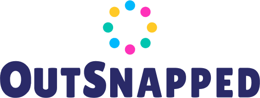 OutSnapped logo — colorful dot-ring above the OutSnapped wordmark
