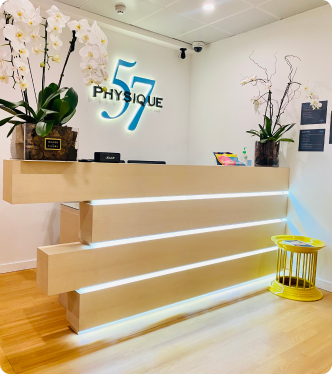 Physique 57 international studio reception desk