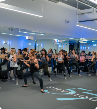 Physique 57 virtual studio class in session