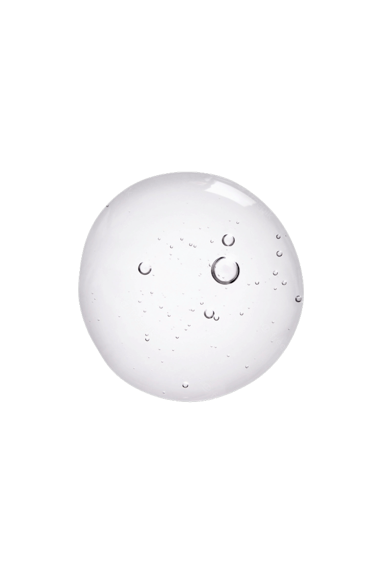 Close-up of the clear, bubble-flecked PIPA gel texture