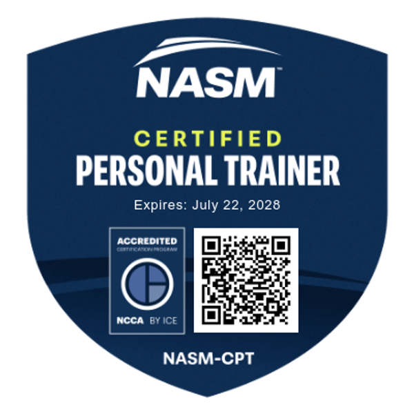 NASM Certified Personal Trainer (CPT) credential badge