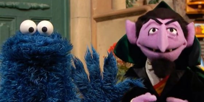 Cookie Monster and Count von Count characters