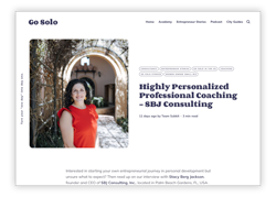 Go Solo feature on SBJ Consulting