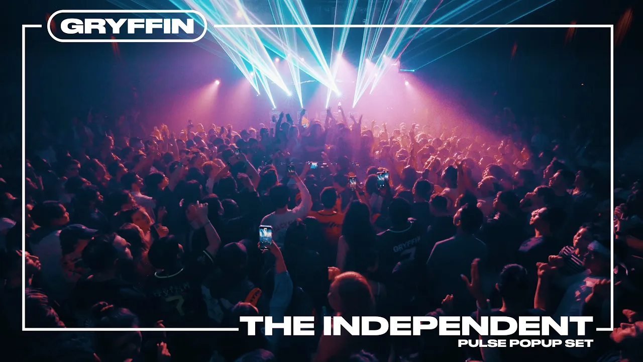 Gryffin's Pulse Popup Set at The Independent with a large crowd and laser lights